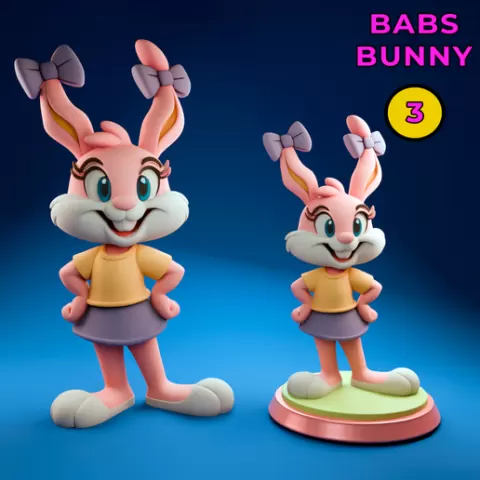 Babs Bunny - Retro Infinity 3D Figure (Tiny Toons Nº3)