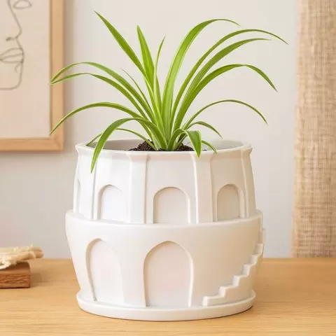 Tower Plant Pot – No Supports – Modern Tall Planter STL – Indoor Outdoor Flower Pot