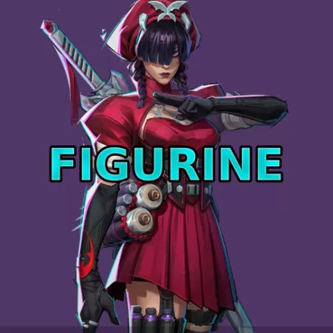 Pose 1 Psylocke, Blood Kariudo Costume Marvel Rivals Clothed Figurine for 3d printing, GIft