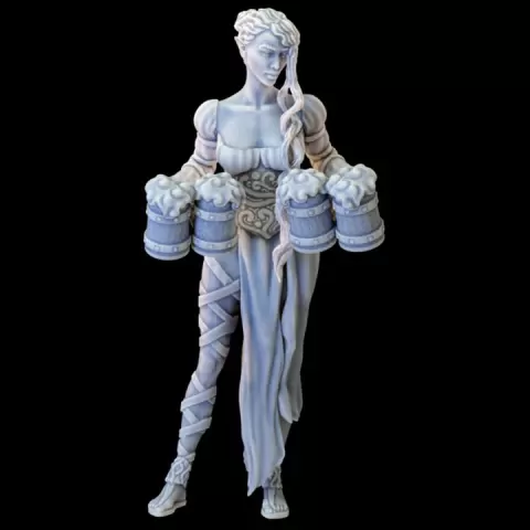 Serving Elf Girl - Fantasy Tavern District Vol II by YourNeighborKnight Minis