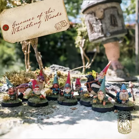 Gnome Adventure Band - Full Set - Frostgrave Warband - Gnomes of the Whistling Woods by Tine Fieldling
