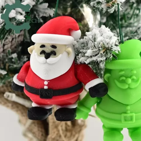 Cobotech Articulated Santa Ornament - Cute Santa Ornaments - Christmas Decor - Cobotech Christmas by Cobotech