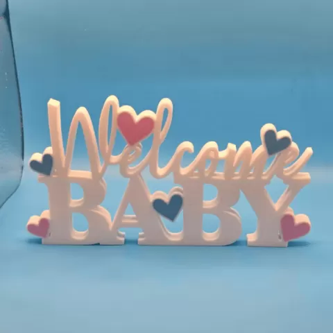 Table display Welcome Baby 3 colours