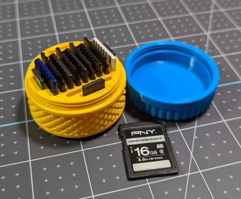 Efficient SD Card Case (Hold 11 SD cards + 8 Micro SD - Under 50g Filament)