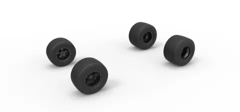 Wheel set of New Zealand Super Saloon race car Scale 1:25 - 3DTechDesign