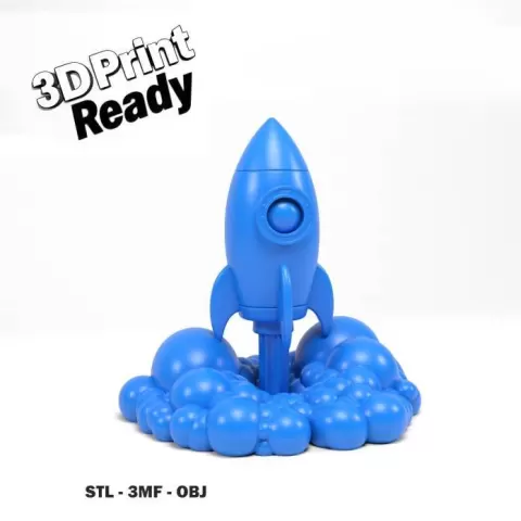 Cartoon rocket - 3D Everything