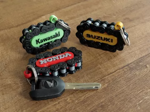 Motorcycle Roller Chain Key Ring