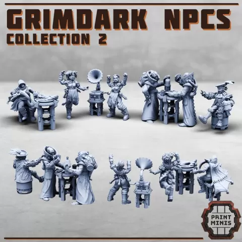 Grimdark NPCs Kit 2.0 by Print Minis