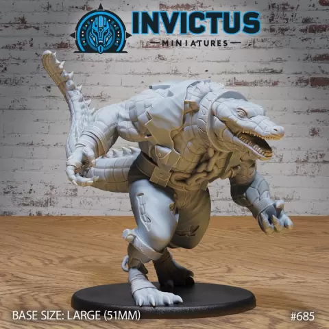 Alligator Mutant Prisoner / Space Crocodile Warrior / Star Battle Pirate / Galactic Croc Tribe Fighter / Cosmic Animal Raider / Cyberpunk Reptile Army / Steampunk Predator Creature / Alien Swamp Beast / Sci-Fi Encounter by Epic-Miniatures