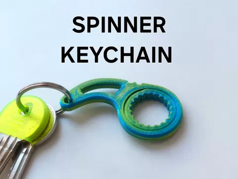 Fidget Spinner Keychain - Print in Place