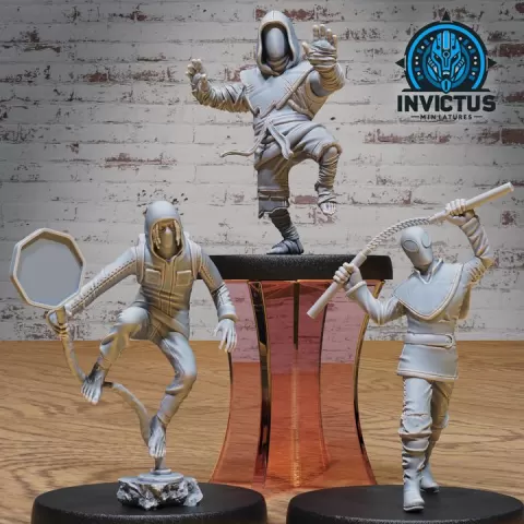 Ninja Clan Set C / Galactic Covert Agent / Martial Art Warrior / Japanese Space Tribe / Cosmic Wars Army / Star Battle Male Samurai / Cyberpunk Shinobi Master / Evil Fighter / Sci-Fi Encounter by Epic-Miniatures