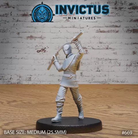 Ninja Clan Nunchuks / Galactic Covert Agent / Martial Art Warrior / Japanese Space Tribe / Cosmic Wars Army / Star Battle Male Samurai / Cyberpunk Shinobi Master / Evil Fighter / Sci-Fi Encounter by Epic-Miniatures
