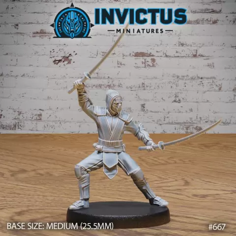 Ninja Clan Katana / Galactic Covert Agent / Martial Art Warrior / Japanese Space Tribe / Cosmic Wars Army / Star Battle Male Samurai / Cyberpunk Shinobi Master / Evil Fighter / Sci-Fi Encounter by Epic-Miniatures