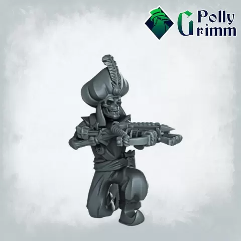 Fantasy and historic miniatures for tabletop games. Arabian Nightmare. Skeleton army. Soldier with crossbow by PollyGrimm