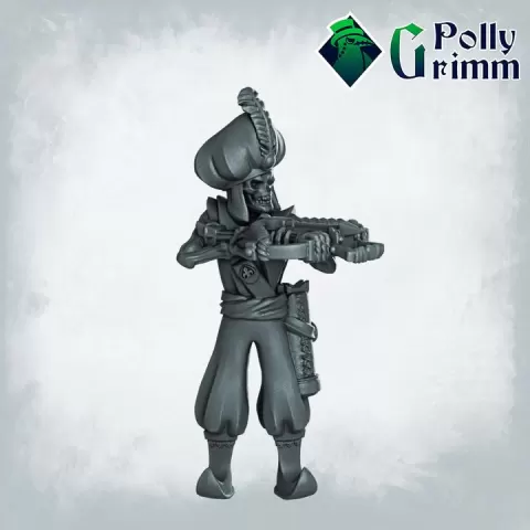 Fantasy and historic miniatures for tabletop games. Arabian Nightmare. Skeleton army. Soldier with crossbow by PollyGrimm