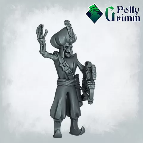 Fantasy and historic miniatures for tabletop games. Arabian Nightmare. Skeleton army. Soldier with crossbow by PollyGrimm