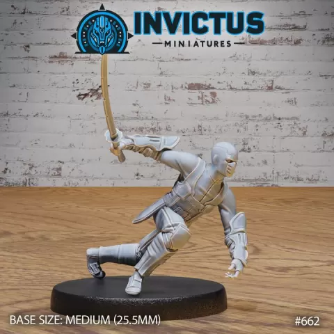 Ninja Clan Assasin / Galactic Covert Agent / Martial Art Warrior / Japanese Space Tribe / Cosmic Wars Army / Star Battle Male Samurai / Cyberpunk Shinobi Master / Evil Fighter / Sci-Fi Encounter by Epic-Miniatures