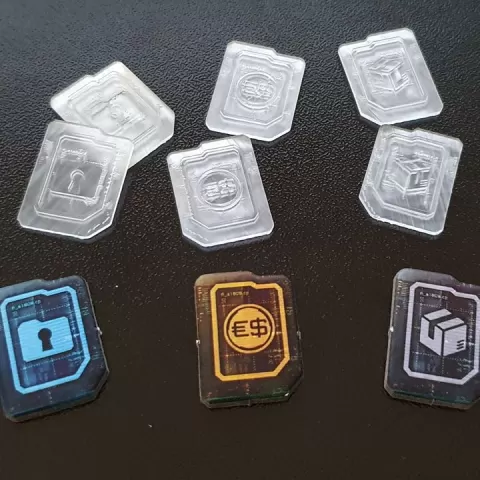 Cyberpunk 2077: Gangs of Night City resource tokens by Andres K
