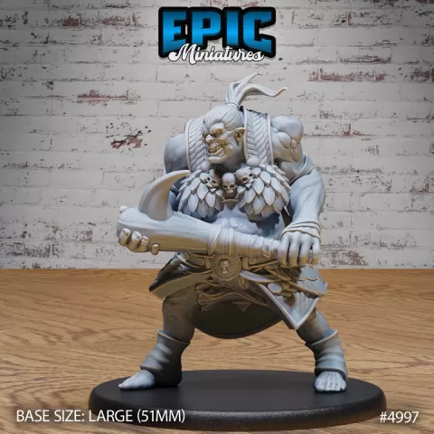 Orog Female / Orc Warrior / Cave Beast / Evil Troll Army / Forest Monster / Giant Humanoid Creature / Woodland Fighter / Underdark Siege Servant by Epic-Miniatures