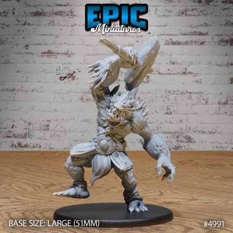 Savage Troll Attack / Evil Ogre Warrior / Male Cave Beast / Forest Monster / Giant Humanoid Creature / Woodland Orc Fighter / Siege Servant by Epic-Miniatures