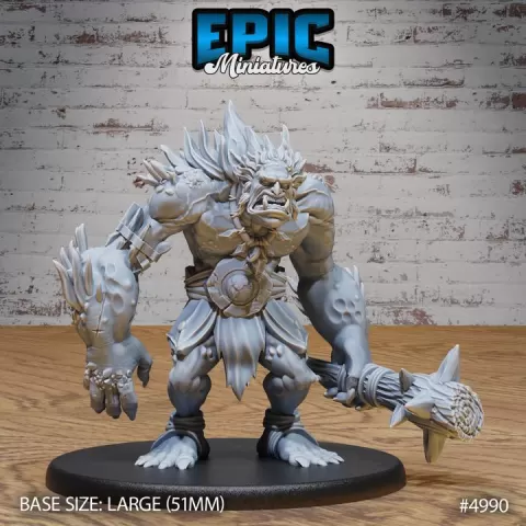 Savage Troll / Evil Ogre Warrior / Male Cave Beast / Forest Monster / Giant Humanoid Creature / Woodland Orc Fighter / Siege Servant by Epic-Miniatures