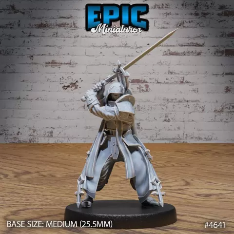 Inquisitor Knight Attack / Angelic Soldier / Holy Warrior / Heavenly Guardian / Magical Power Fighter / Cloud Celestial / Divine Proxy by Epic-Miniatures
