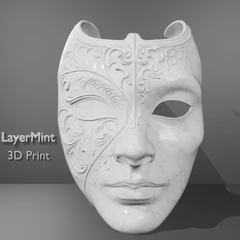 Elegant Decorative Half Face Mask