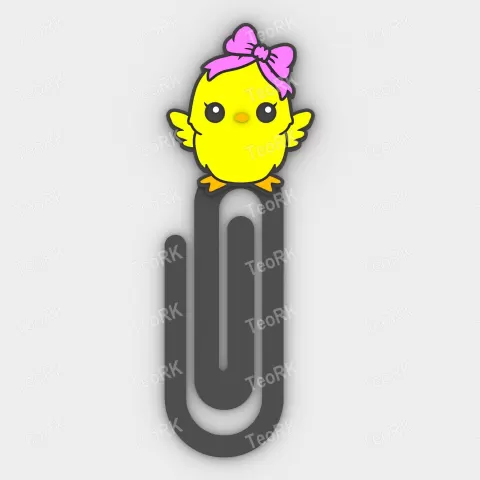 Paperclip cute chick - bookmark - TeoRk