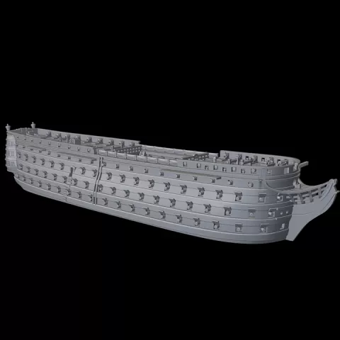 GB British 1st rate HMS Duke of Kent (170 guns), (Never Built) & Blender Exporter, AOA-GB-53 by Turner Miniatures