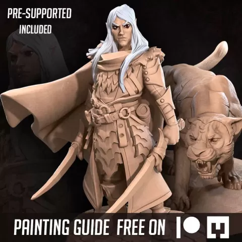 Drow Ranger (+ Black Panther) by Bite the Bullet