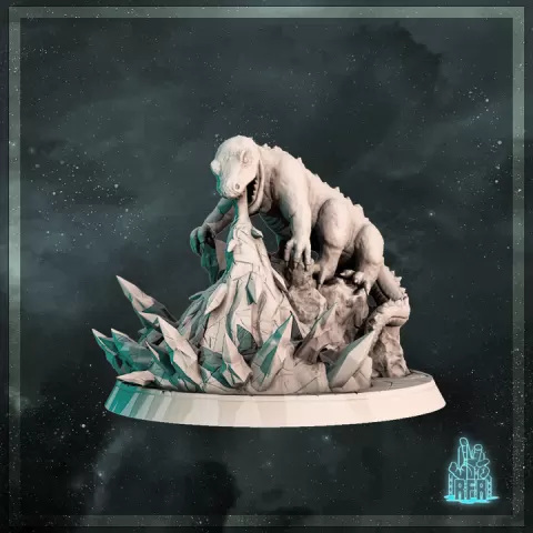 Coldscale Beast - Tabletop miniature (Pre-Supported) by RaisedfromResin