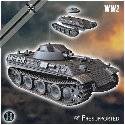 Panzer V Panther Ausf. G Flakpanther Kugelblitz - Germany Eastern Western Front Normandy Italy Berlin Bulge WWII by Hartolia Miniatures