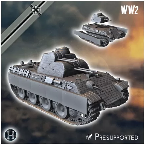Panzer V Flakpanther 341 mit 20 mm - Germany Eastern Western Front Normandy Italy Berlin Bulge WWII by Hartolia Miniatures