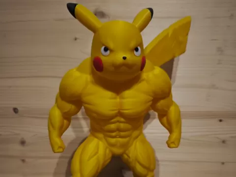 Muscular Pikachu Statue | No AMS | Multi-Part