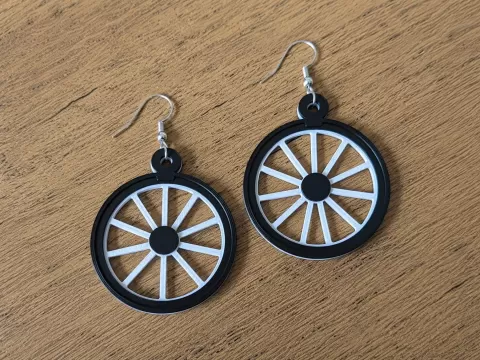Wagon Wheel Earrings | Lightweight No Supports