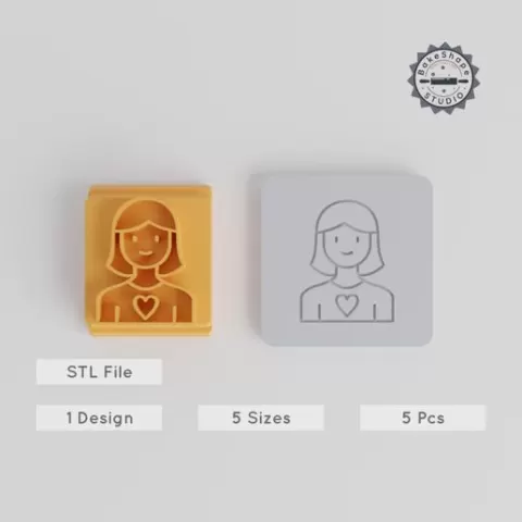 Mom Stamp Tile Set, 5 Sizes, Perfect for Clay & Cookies, Fondant, Soft Materials, DIY Crafting