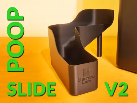 Bambu Poop Slide V2 (X1C, P1P, P1S, P2S)