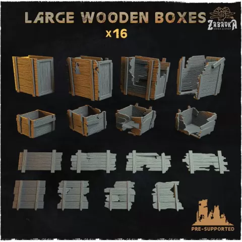 Large wooden boxes - Basing Bits 2.0 by Zabavka Workshop