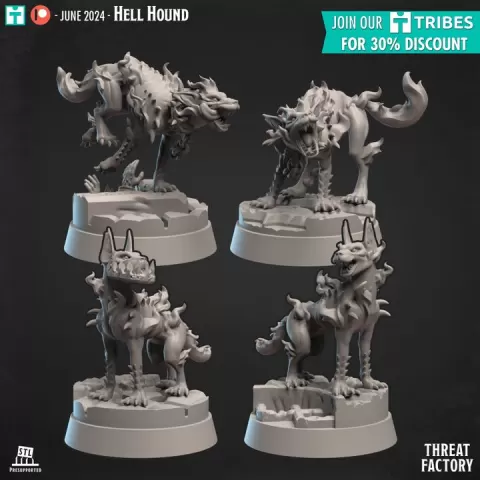 Four hell hounds by Threat Factory
