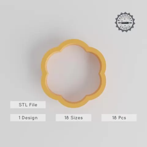 Flower Shape Cutter Set, 18 Sizes, Perfect for Cookies, Fondant & Clay, Nature & Botanical Bloom Design