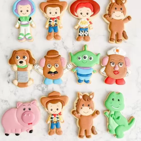 Set of 20 Toy Story baby shower cutters and stamps