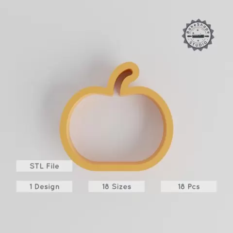 Pumpkin Shape Cutter Set, 18 Sizes, Perfect for Cookies, Fondant & Clay, Festive Gourd & Autumn Squash Design