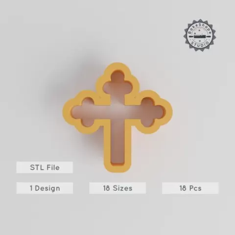 Cross Shape Cutter Set, 18 Sizes, for Cookies, Fondant & Clay, Irish Symbol, Celtic Icon, Saint Patrick's Day Celebration