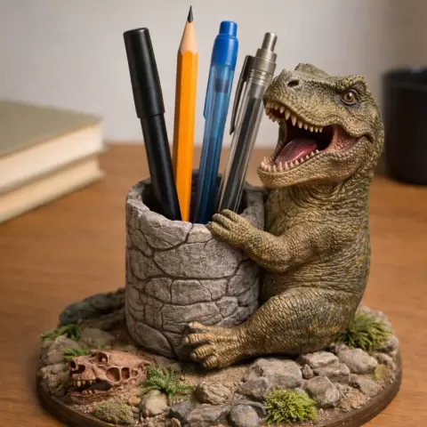 Dinosaur Pen Holder - ALIX3D