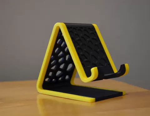 Voronoi Mobile Phone Stand V3 (No supports!)
