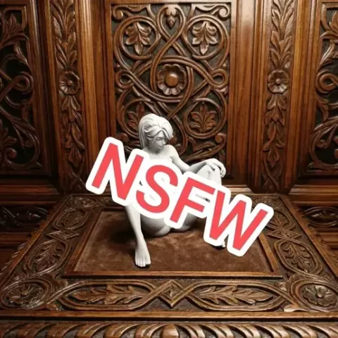 Anime Sexy Seated Waifu - Detailed Girl Nude (NSFW)