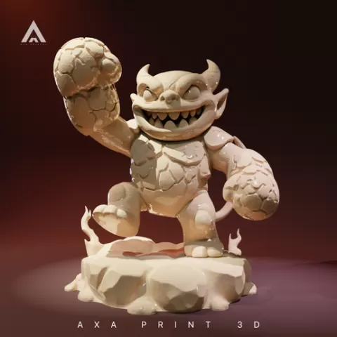 Fire Imp Commander – Stylized Lava Beast Miniature
