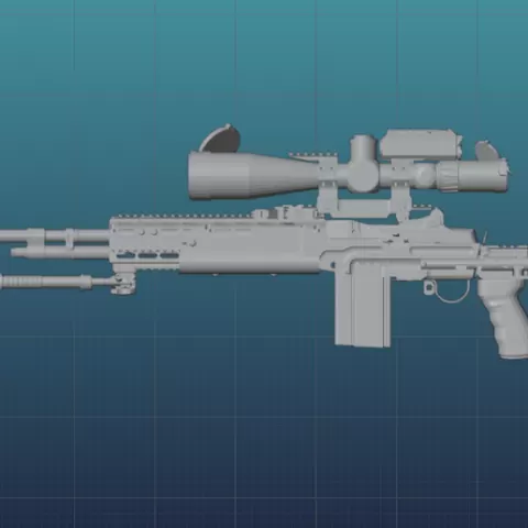 M14 EBR custom build for 1/12 Figurines