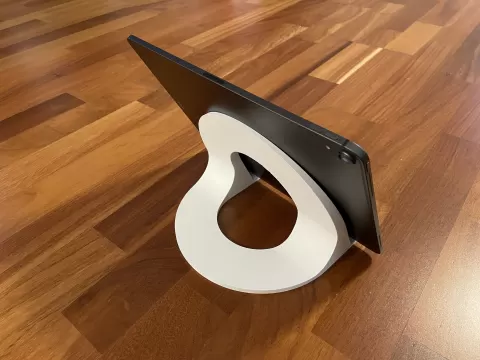 iPad Stand modern curved design, iPad Halter