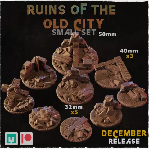 Ruins of the old city - Bases & Toppers (Small Set)) by Zabavka Workshop
